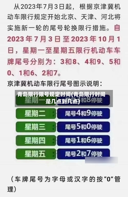 青岛限行限号规定时间(青岛限行时间是几点到几点)