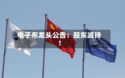电子布龙头公告：股东减持！
