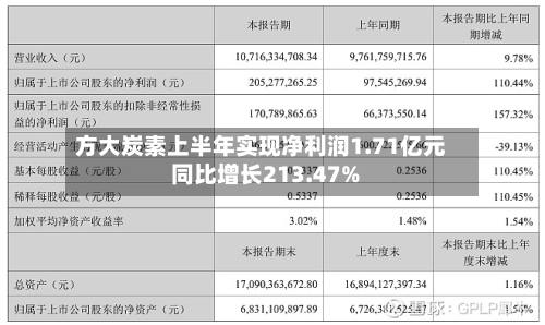 方大炭素上半年实现净利润1.71亿元 同比增长213.47%-第2张图片