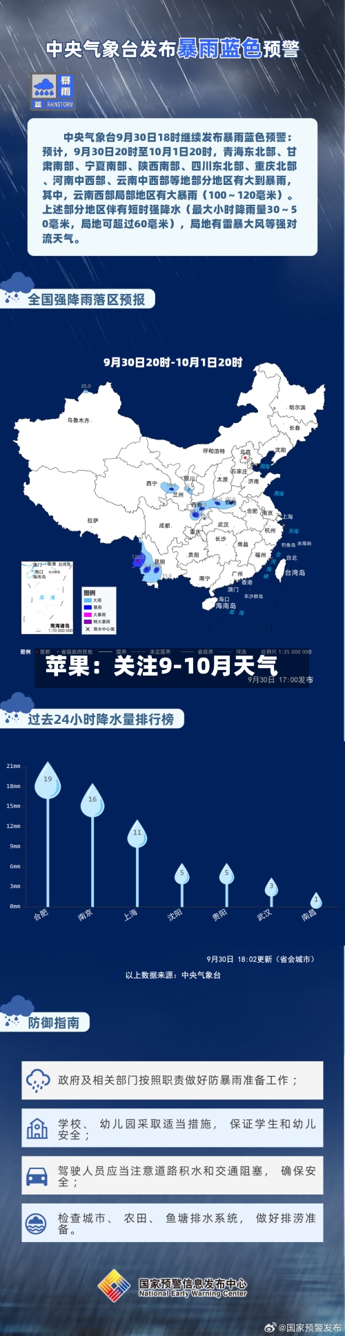 苹果:关注9-10月天气-第2张图片