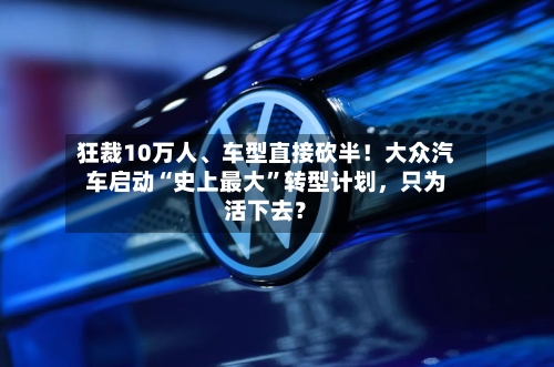 狂裁10万人、车型直接砍半！大众汽车启动“史上最大”转型计划	，只为活下去？-第2张图片