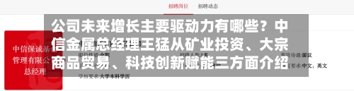 公司未来增长主要驱动力有哪些？中信金属总经理王猛从矿业投资	、大宗商品贸易、科技创新赋能三方面介绍-第2张图片