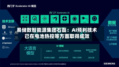 易储数智能源集团石磊：AI预判技术已在电池热控等方面取得成效