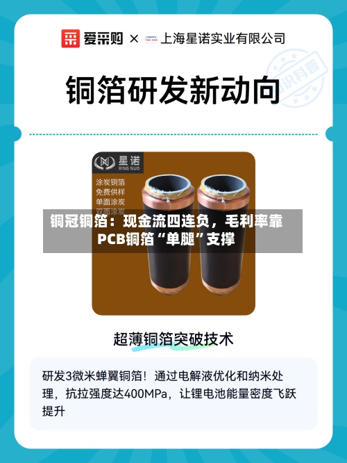 铜冠铜箔：现金流四连负，毛利率靠PCB铜箔“单腿”支撑