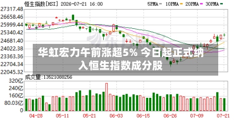 华虹宏力午前涨超5% 今日起正式纳入恒生指数成分股-第2张图片