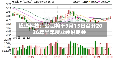 道通科技：公司将于9月15日召开2026年半年度业绩说明会