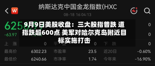 9月9日美股收盘：三大股指普跌 道指跌超600点 美军对哈尔克岛附近目标实施打击-第1张图片