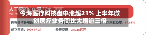 今海医疗科技盘中涨超21% 上半年微创医疗业务同比大增逾三倍-第2张图片
