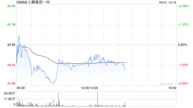 小鹏集团-W8月共交付新车39107辆 同比增长4%